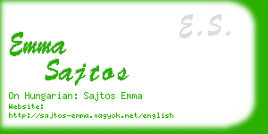 emma sajtos business card